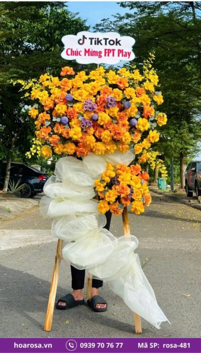 Kệ hoa chúc mừng rosa-481