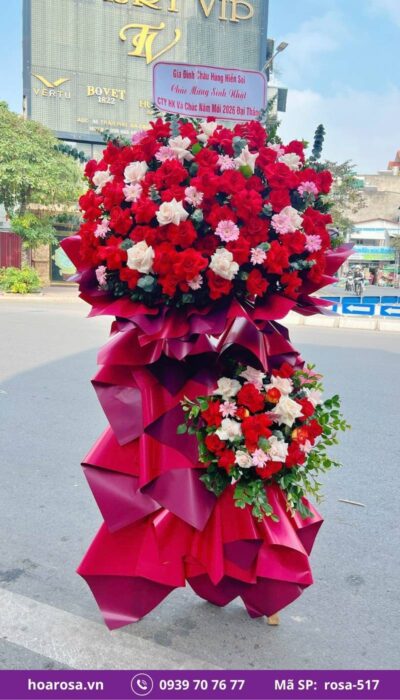 Kệ hoa chúc mừng rosa-517