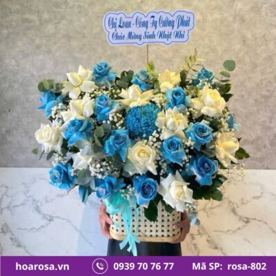 Giỏ hoa rosa-802