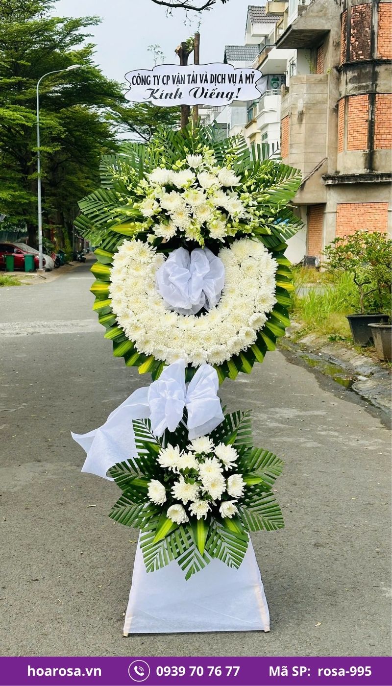 Hoa chia buồn rosa-995