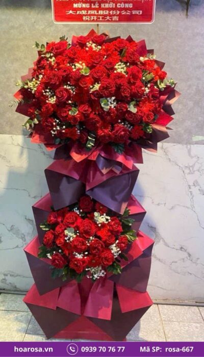 Kệ hoa chúc mừng rosa-667