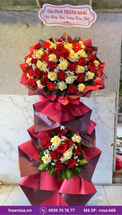 Kệ hoa chúc mừng rosa-668