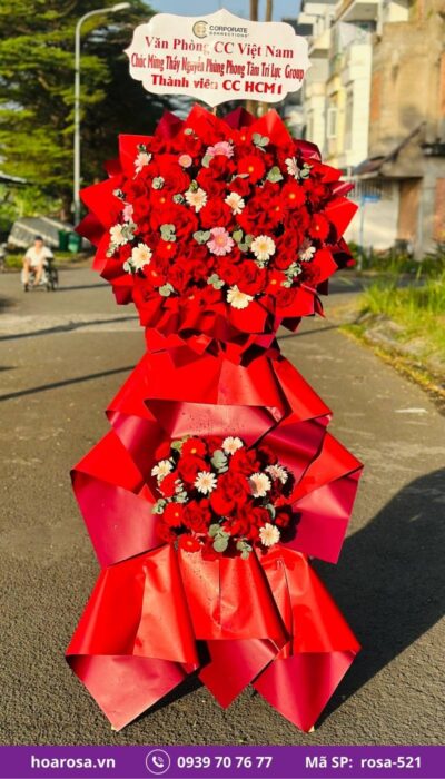 Kệ hoa chúc mừng rosa-521