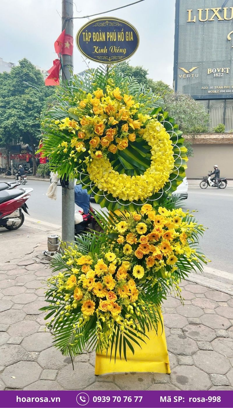 Hoa chia buồn rosa-998