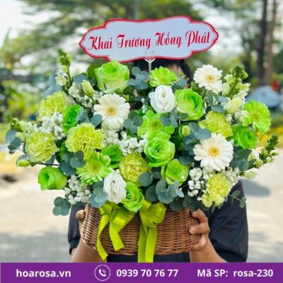 Giỏ hoa rosa-230