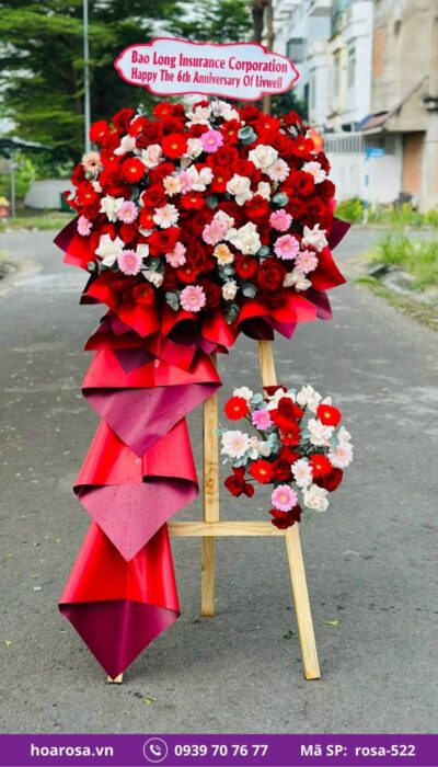 Kệ hoa chúc mừng rosa-522