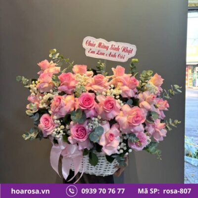 Giỏ hoa rosa-807