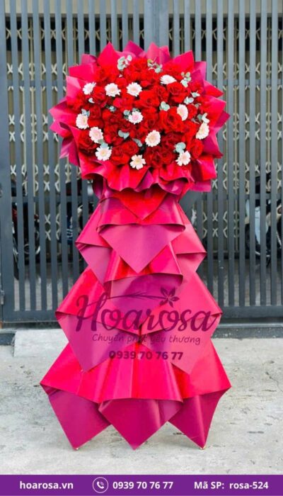 Kệ hoa chúc mừng rosa-524
