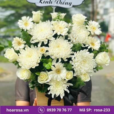 Giỏ hoa rosa-233