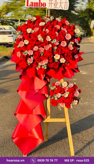 Kệ hoa chúc mừng rosa-525