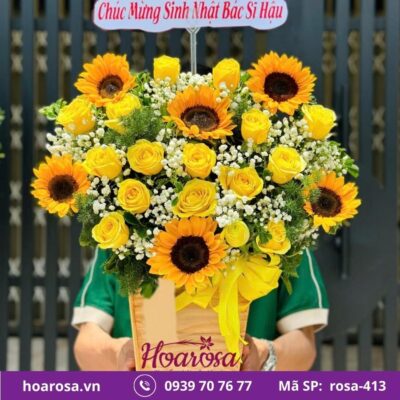 Giỏ hoa rosa-413