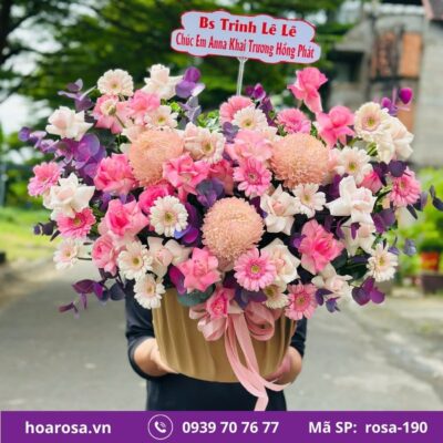 Giỏ hoa rosa-190