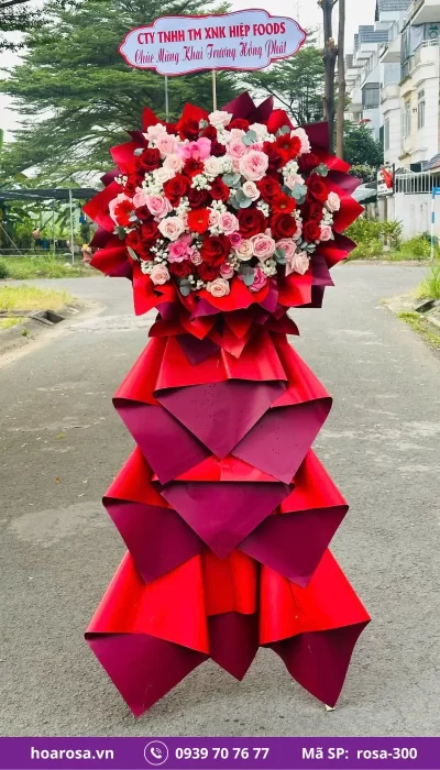 Kệ Hoa Chúc Mừng rosa-300