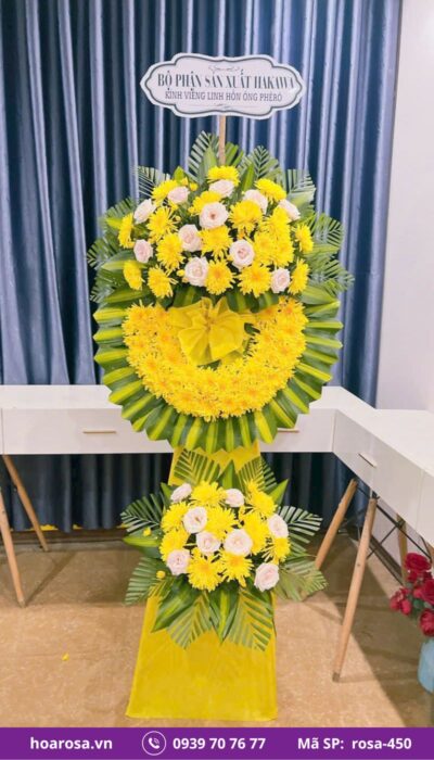 Hoa chia buồn rosa-450