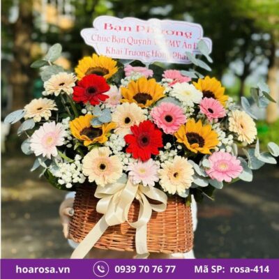 Giỏ hoa rosa-414