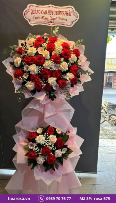 Kệ hoa chúc mừng rosa-674