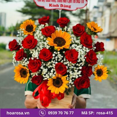 Giỏ hoa rosa-415