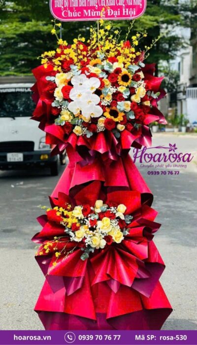 Kệ hoa chúc mừng rosa-530