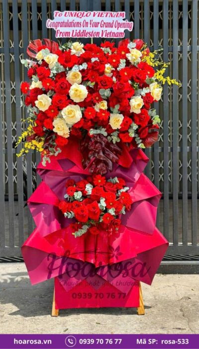 Kệ hoa chúc mừng rosa-533