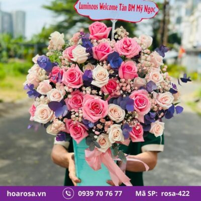 Giỏ hoa rosa-422