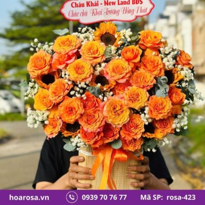 Giỏ hoa rosa-423