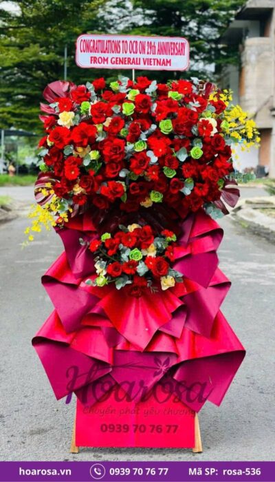 Kệ hoa chúc mừng rosa-536