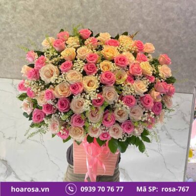 Giỏ hoa rosa-767