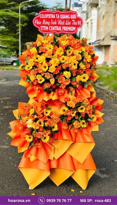 Kệ hoa chúc mừng rosa-483