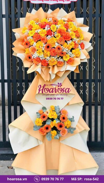 Kệ hoa chúc mừng rosa-542