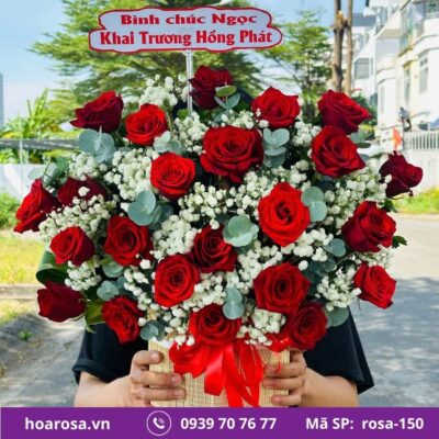 Giỏ hoa rosa-150