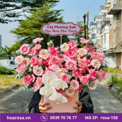 Giỏ hoa rosa-158