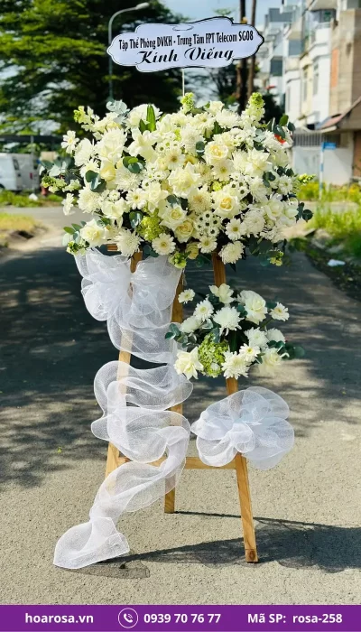 Hoa chia buồn rosa-258