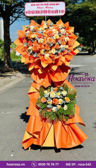 Kệ hoa chúc mừng rosa-543