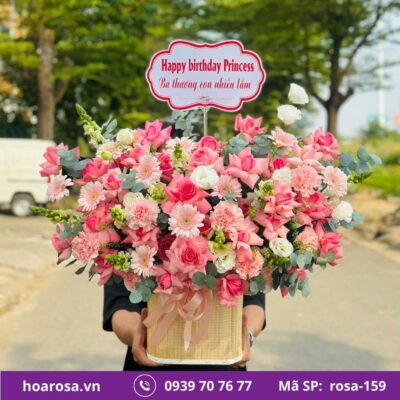 Giỏ hoa rosa-159
