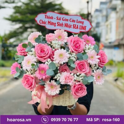 Giỏ hoa rosa-160