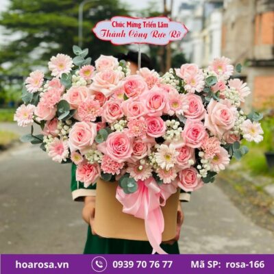 Giỏ hoa rosa-166