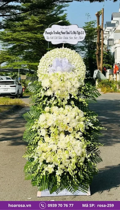 Hoa chia buồn rosa-259