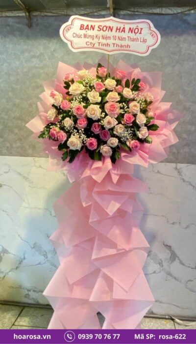 Kệ hoa chúc mừng rosa-622