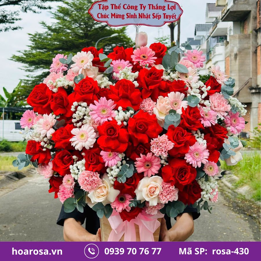 Giỏ hoa rosa-430
