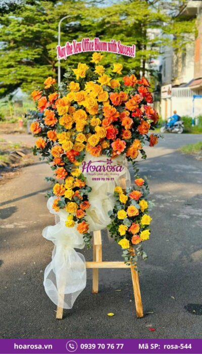 Kệ hoa chúc mừng rosa-544