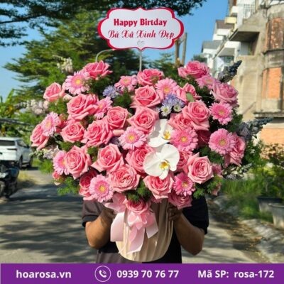 Giỏ hoa rosa-172