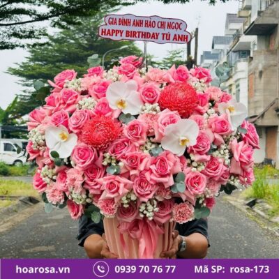 Giỏ hoa rosa-173