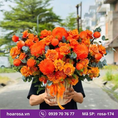 Giỏ hoa rosa-174
