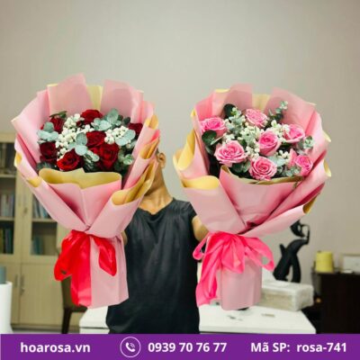 Bó hoa rosa-741