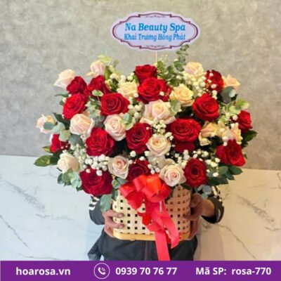 Giỏ hoa rosa-770