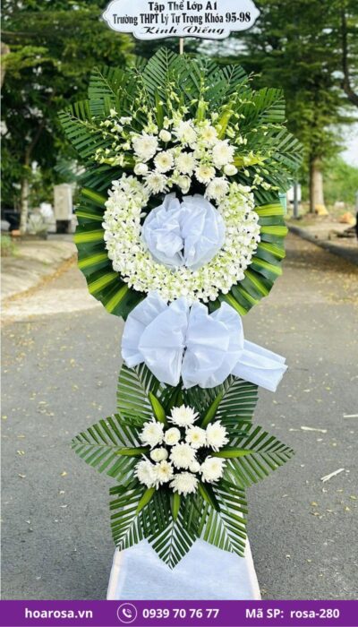 Hoa chia buồn rosa-280