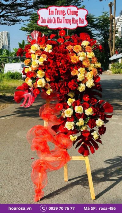 Kệ hoa chúc mừng rosa-486
