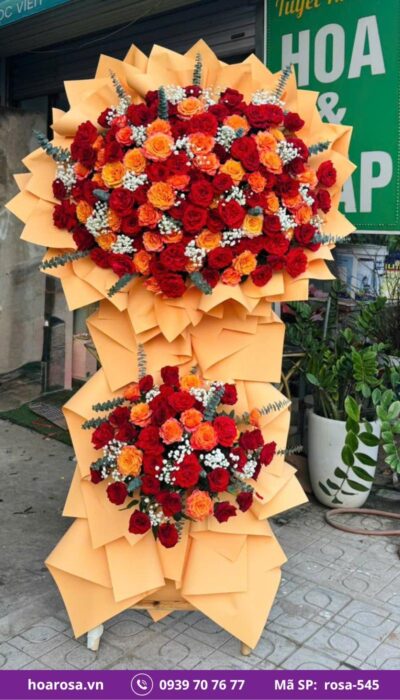 Kệ hoa chúc mừng rosa-545