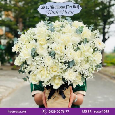 K Hoa chia buồn rosa-1025