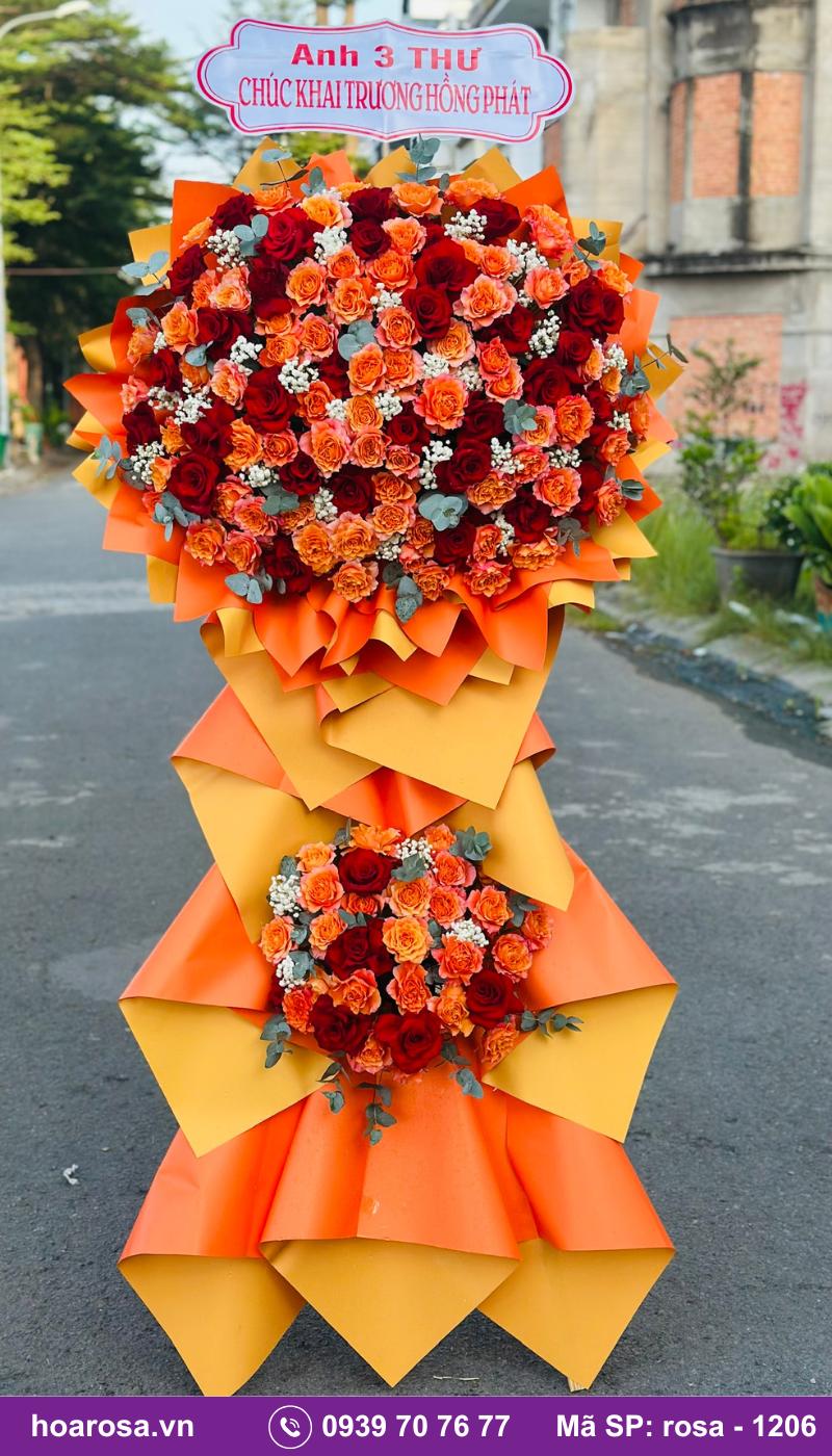 Kệ hoa chúc mừng rosa-1206